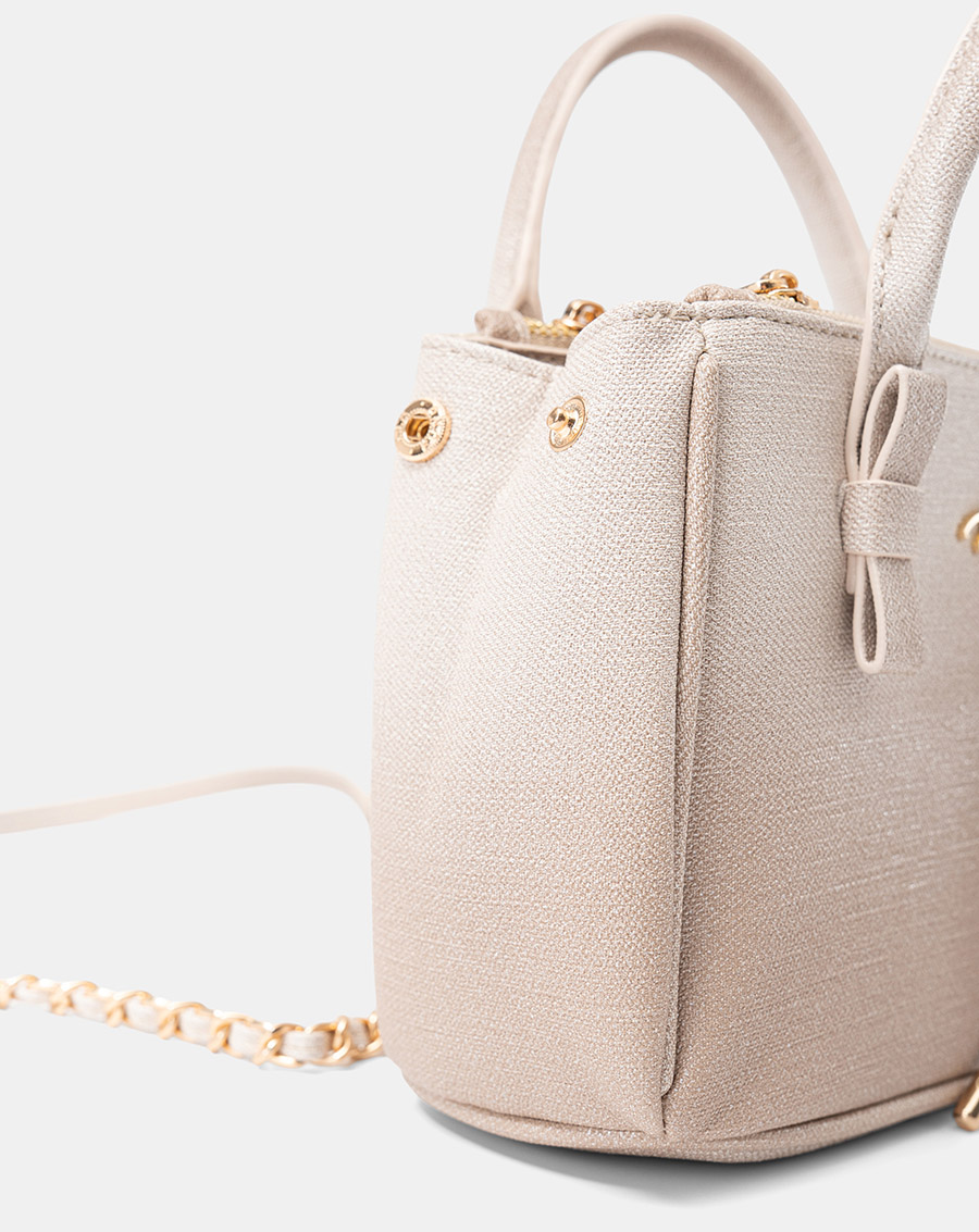 Túi Xách Nhỏ Tay Cầm Nơ Phối Charm - Image 2