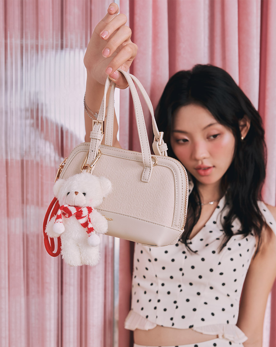 Túi Xách Nhỏ Form Bowling Phối Charm - Image 3