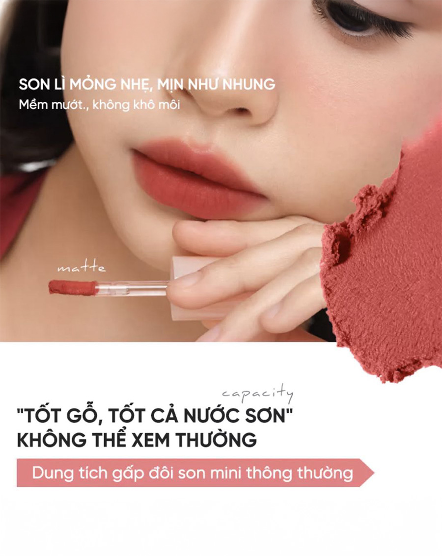Son Kem Bùn Judydoll Matte Lip Mud - Image 2