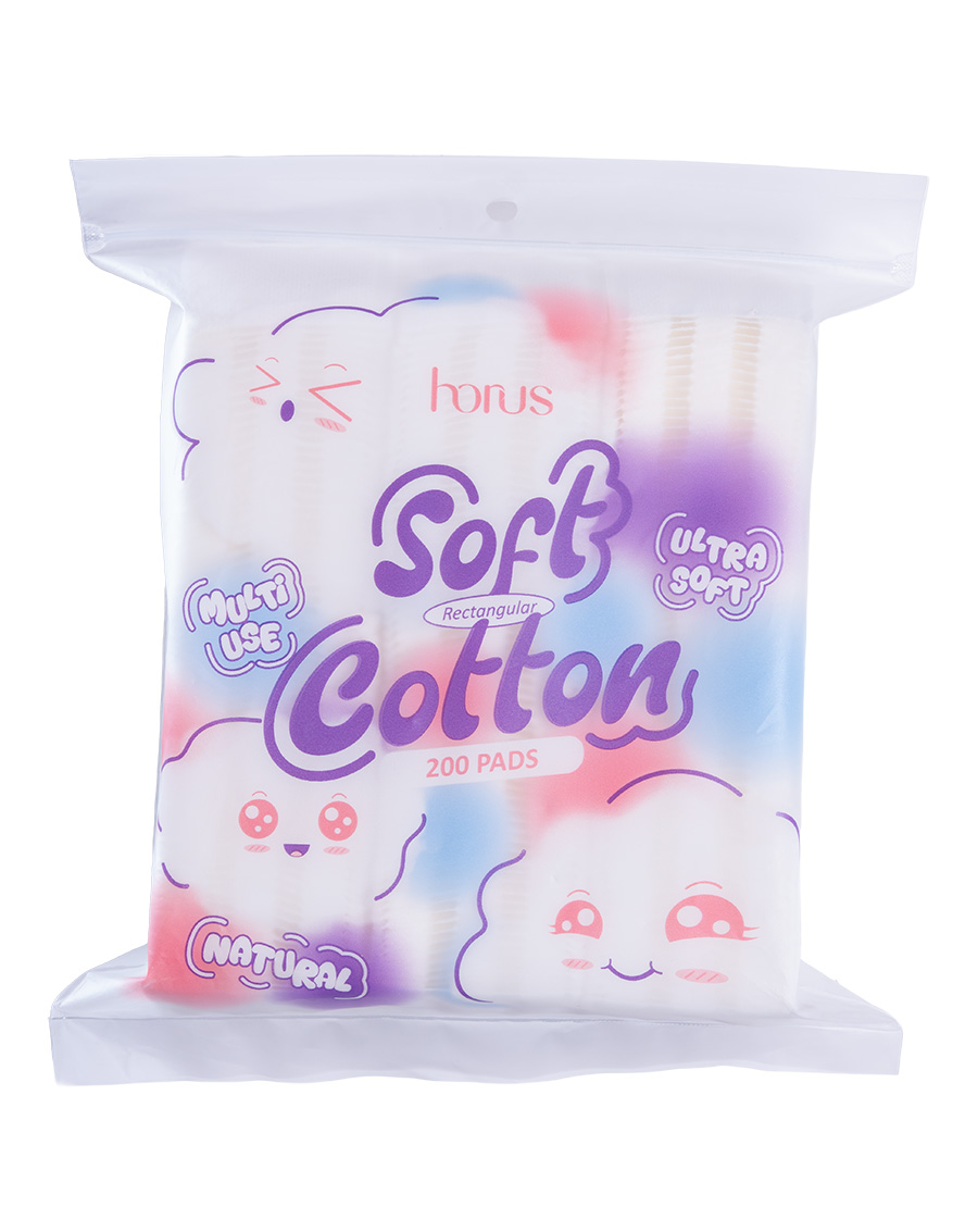 Bông Tẩy Trang Horus Cao Cấp Rectangular Soft Cotton Pad 200 Miếng - Image 1