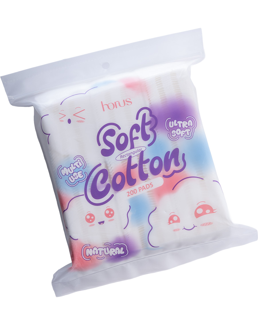 Bông Tẩy Trang Horus Cao Cấp Rectangular Soft Cotton Pad 200 Miếng - Image 4
