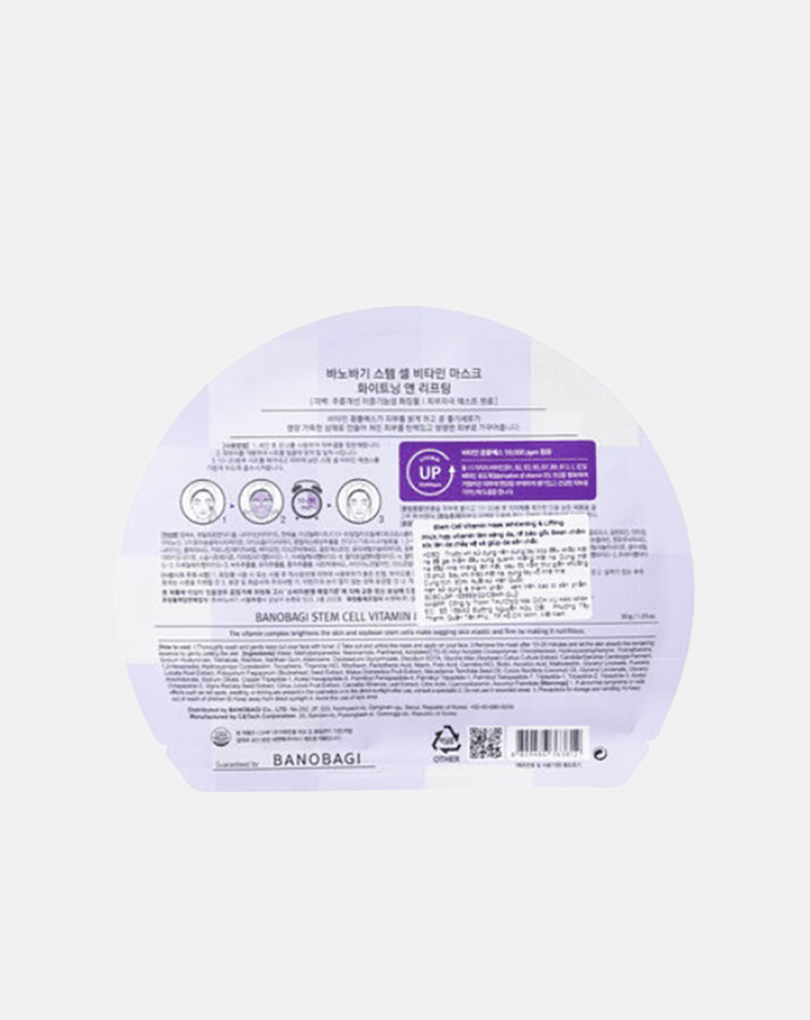 Mặt nạ Banobagi Stem Cell Vitamin Mask Whitening & Lifting - Image 2
