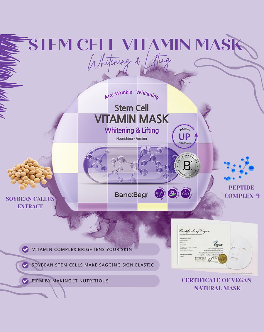 Mặt nạ Banobagi Stem Cell Vitamin Mask Whitening & Lifting - Image 4