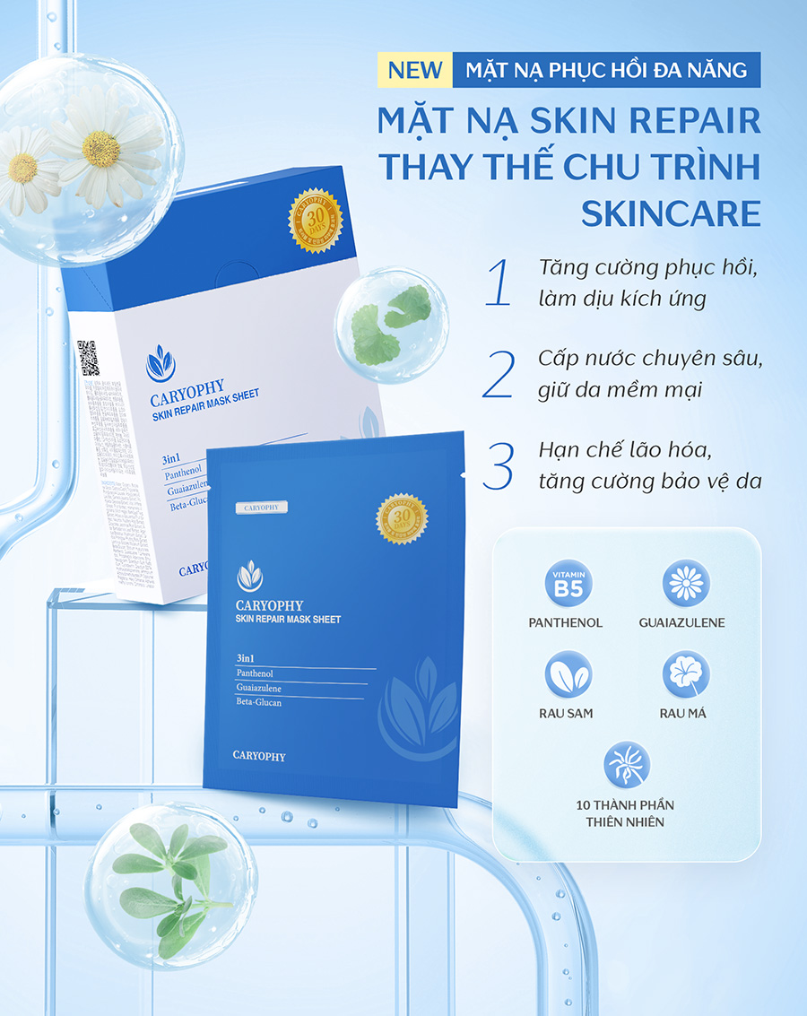 Mặt Nạ Caryophy Cấp Ẩm, Làm Dịu Và Phục Hồi Skin Repair Mask - Image 2