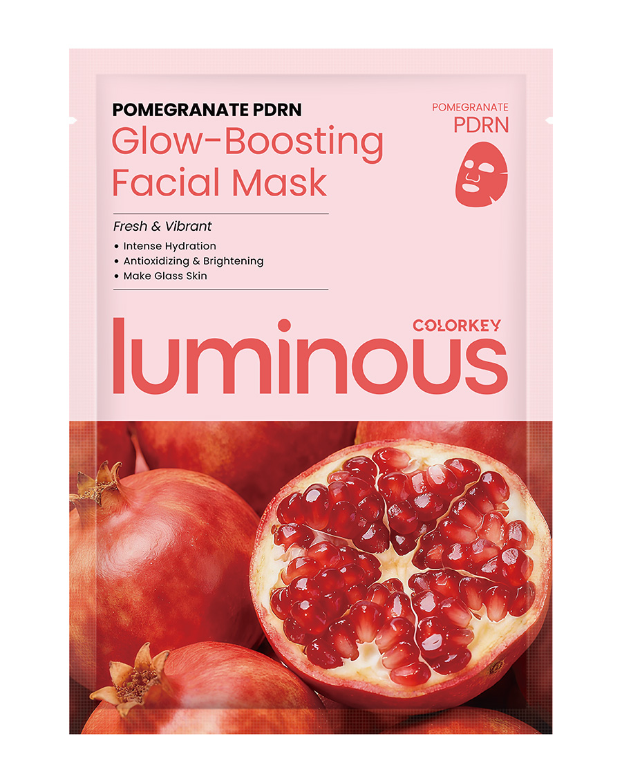 Mặt nạ Colorkey Luminous Pomegranate Pdrn Glow-Boosting Facial Mask - Hộp 10 miếng - Image 1