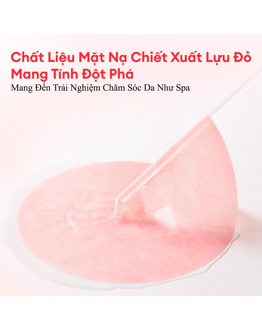 Mặt nạ Colorkey Luminous Pomegranate Pdrn Glow-Boosting Facial Mask - Hộp 10 miếng - Image 4