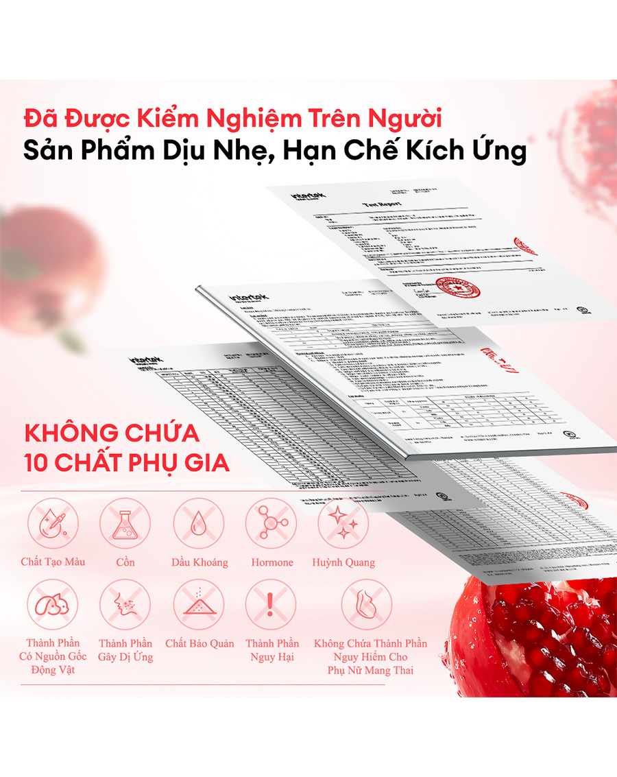 Mặt nạ Colorkey Luminous Pomegranate Pdrn Glow-Boosting Facial Mask - Hộp 10 miếng - Image 5
