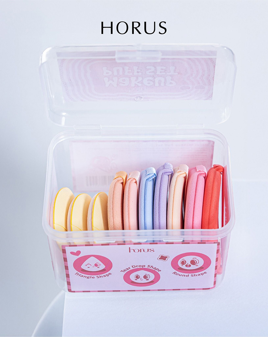 Bộ Bông Mút Trang Điểm Horus Makeup Puff Set - Image 2