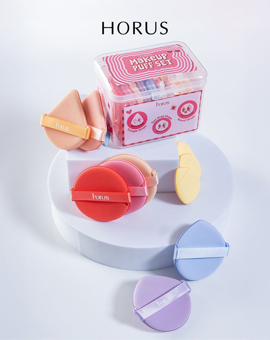 Bộ Bông Mút Trang Điểm Horus Makeup Puff Set - Image 1