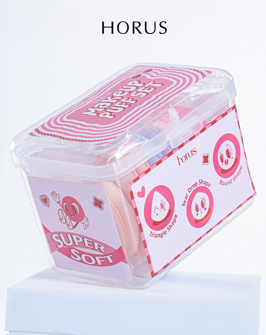 Bộ Bông Mút Trang Điểm Horus Makeup Puff Set - Image 3