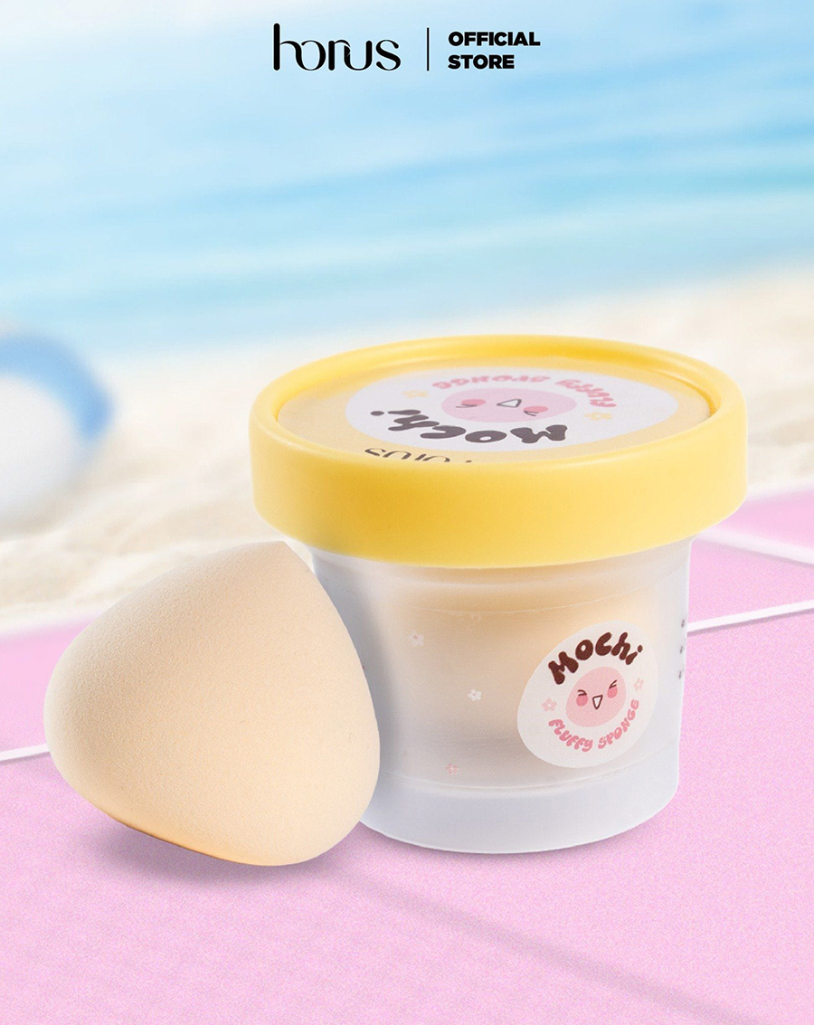 Bông Mút Trang Điểm Horus Mochi Fluffy Sponge - Mango - Image 1