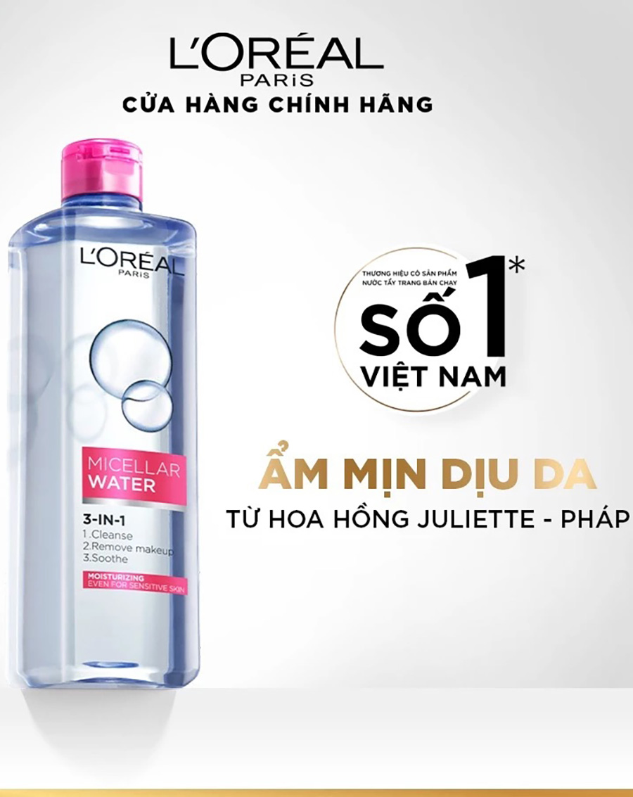 Nước Tẩy Trang L'Oreal Làm Sạch Mềm Mịn Da 400ml - Image 1