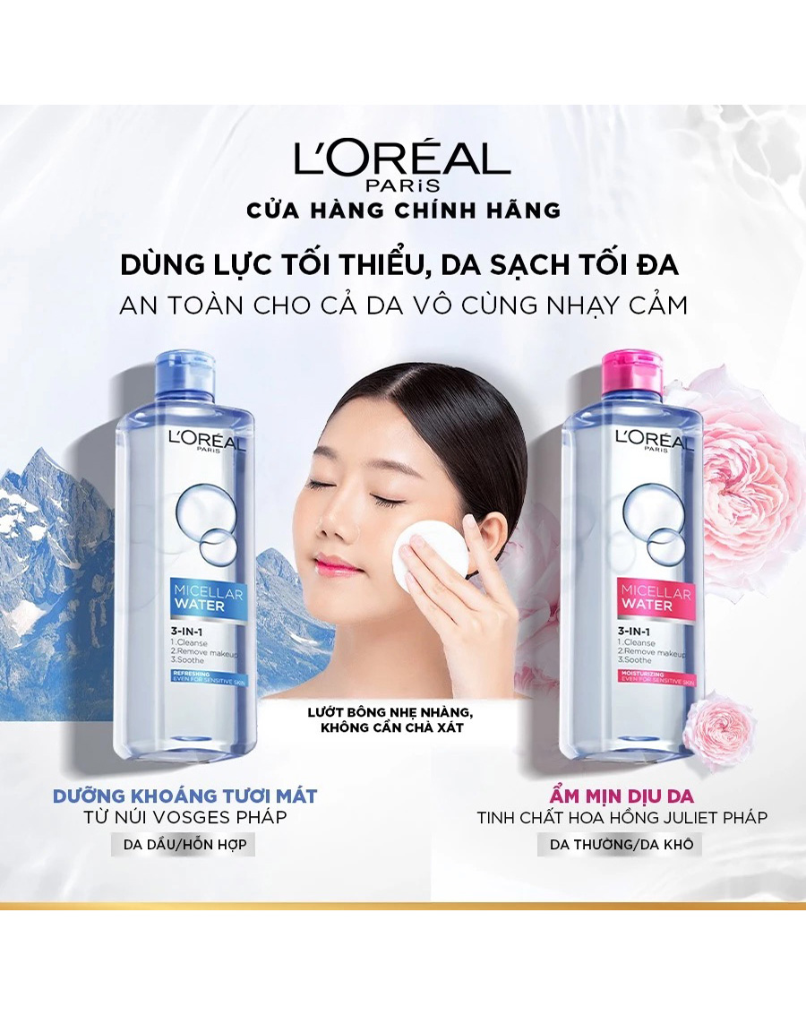 Nước Tẩy Trang L'Oreal Làm Sạch Mềm Mịn Da 400ml - Image 2