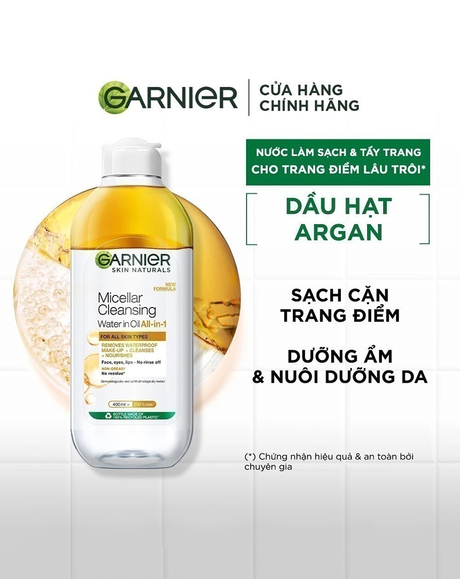Nước Tẩy Trang Garnier Làm Sạch Sâu Lớp Trang Điểm 400ml - Image 1