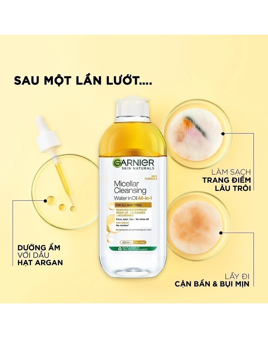 Nước Tẩy Trang Garnier Làm Sạch Sâu Lớp Trang Điểm 400ml - Image 2