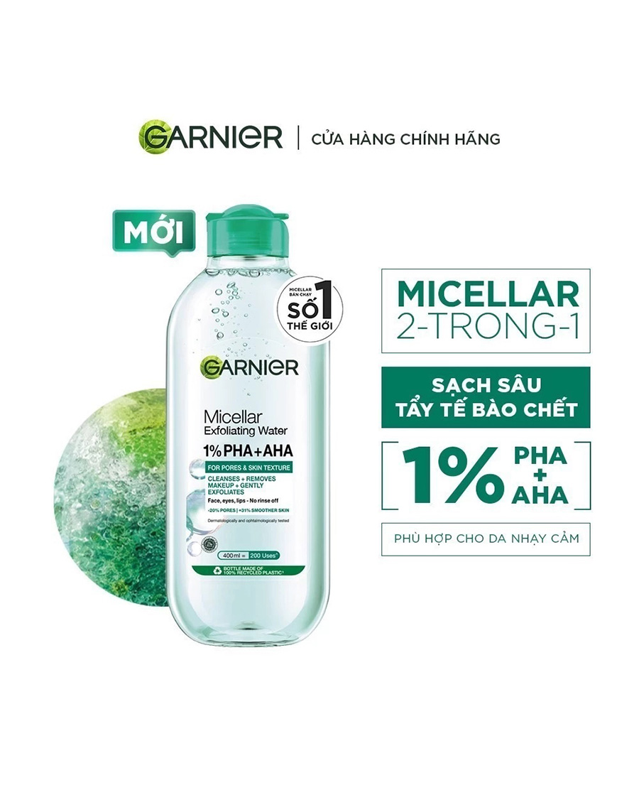 Nước Tẩy Trang Garnier Làm Sạch Sâu Dịu Nhẹ Cho Mọi Loại Da - Garnier Micellar Cleansing Water 400ml - Image 2