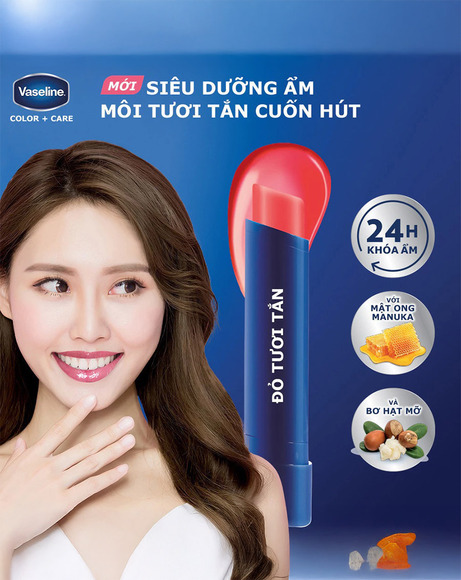 Son Dưỡng Có Màu Vaseline Đỏ 3g - Image 2