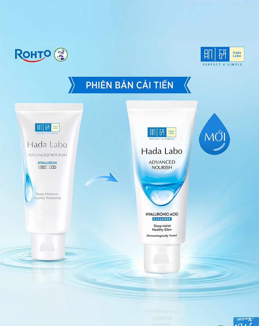 Kem Rửa Mặt Dưỡng Ẩm Hada Labo Advanced Nourish Hyaluronic Acid Cleanser 80g - Image 3