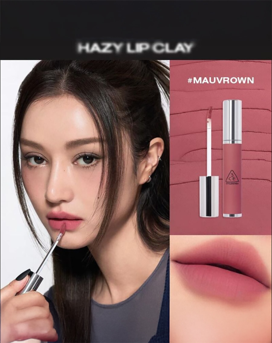 Son Kem Bùn 3CE Hazy Lip Clay - Image 4