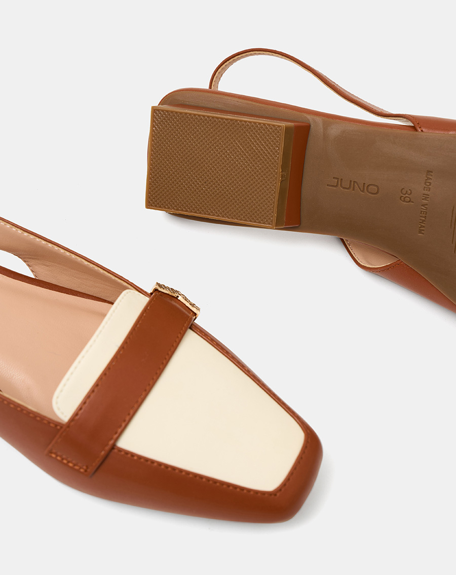 Giày Búp Bê Slingback Đế Bệt Mũi Loafer - Image 4