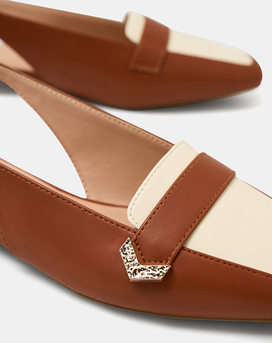 Giày Búp Bê Slingback Đế Bệt Mũi Loafer - Image 5