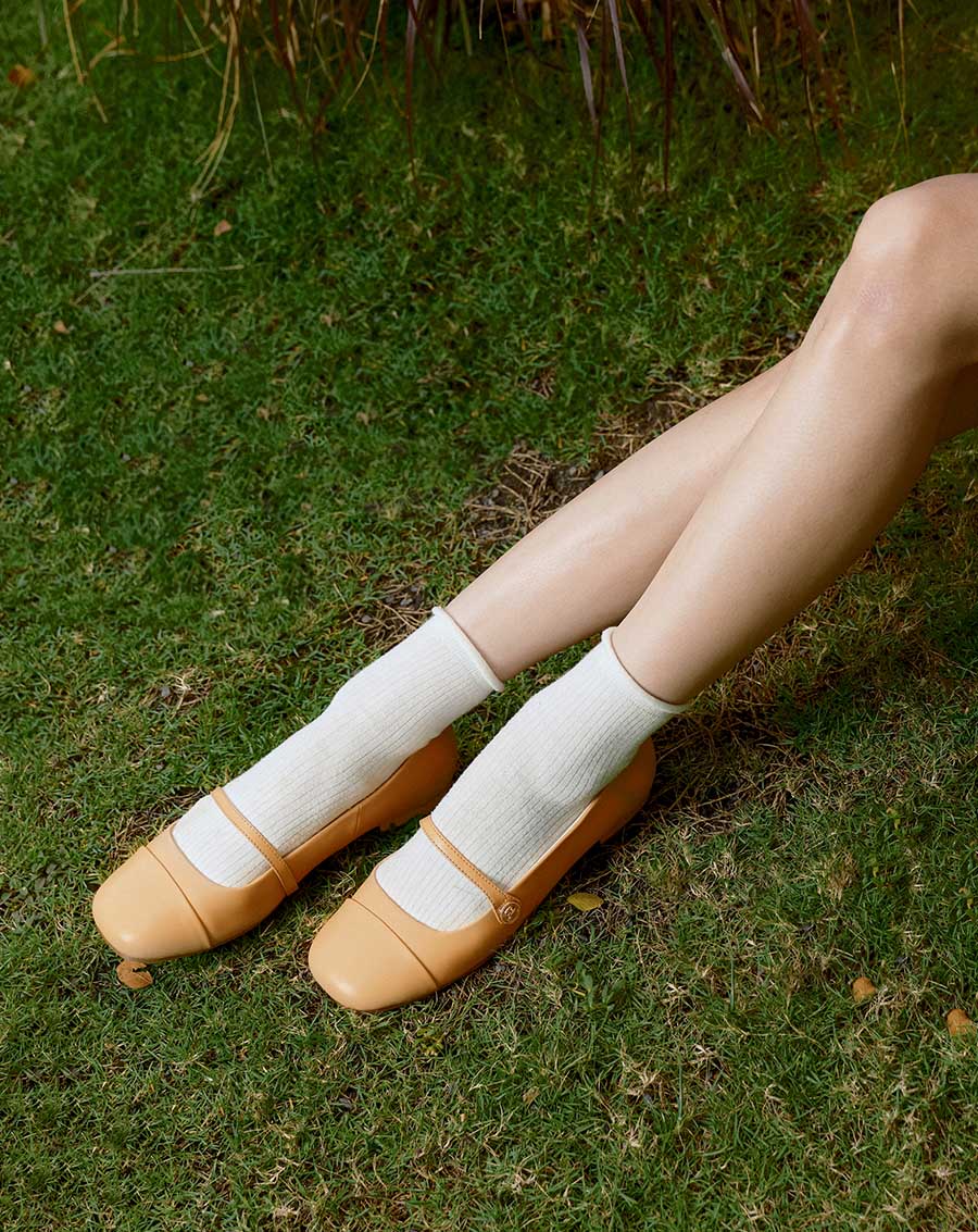 Giày Búp Bê Mary Jane Mũi Thô - Image 2