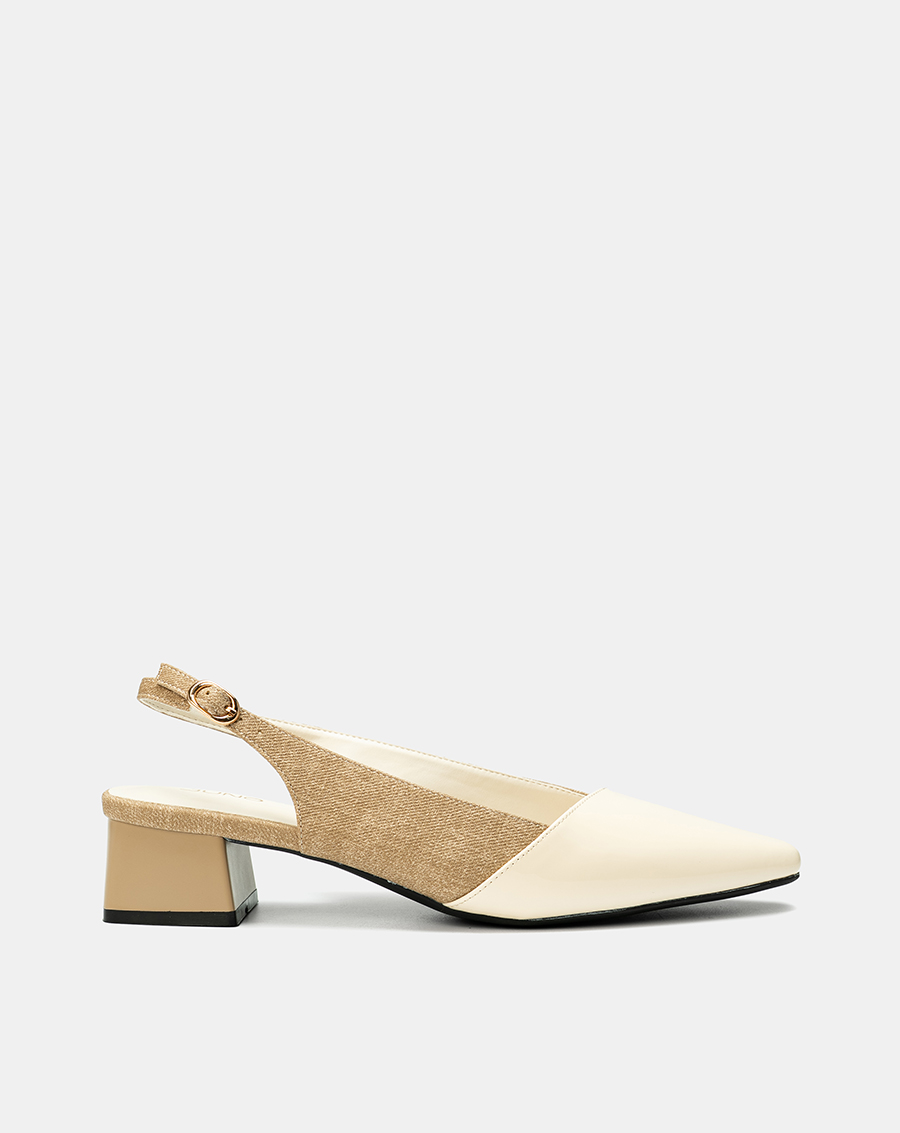 Giày Cao Gót Slingback Đắp Mũi Chéo - Image 1