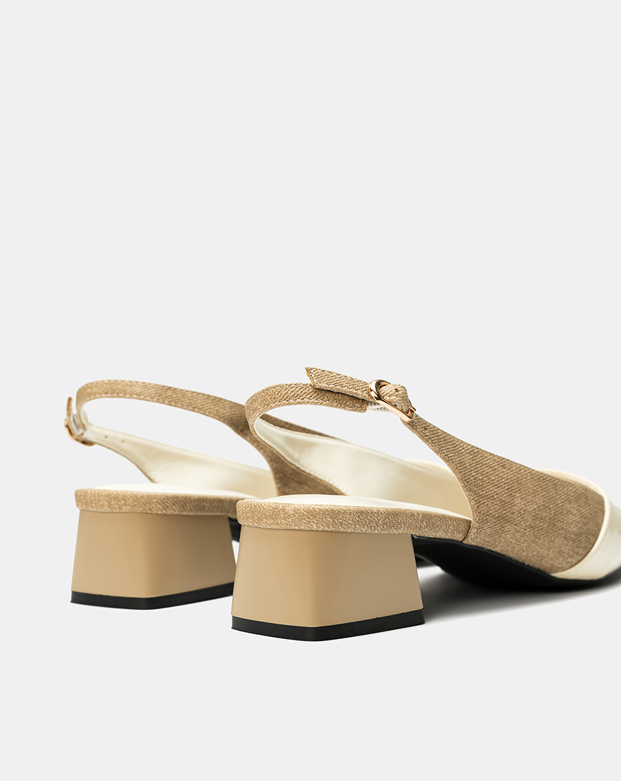 Giày Cao Gót Slingback Đắp Mũi Chéo - Image 5