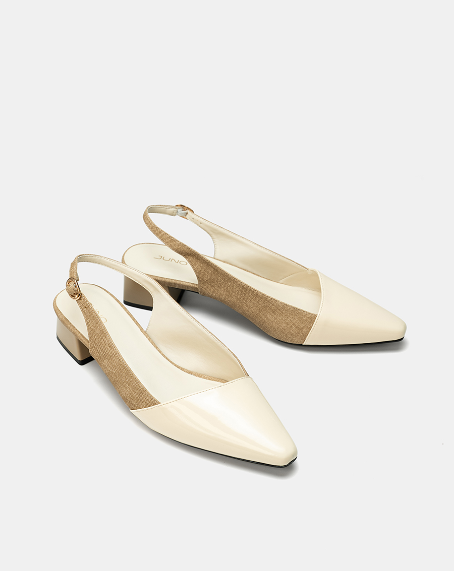 Giày Cao Gót Slingback Đắp Mũi Chéo - Image 7