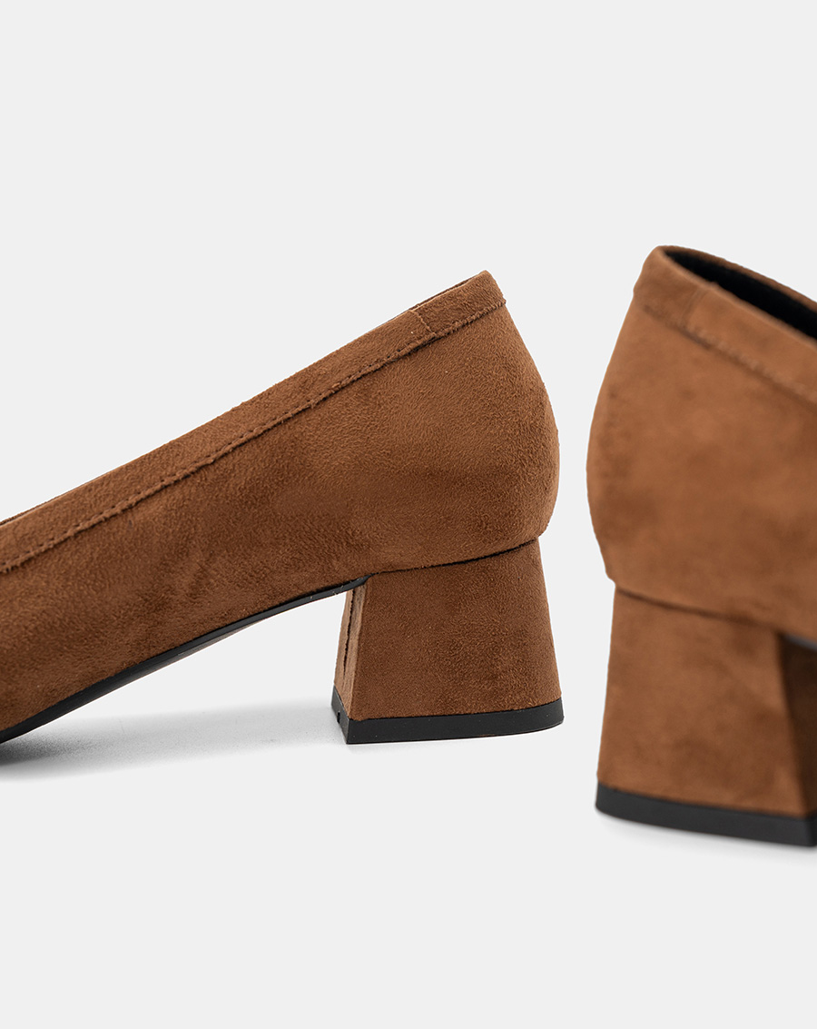 Giày Cao Gót Mũi Vuông Phối Nơ - Image 5