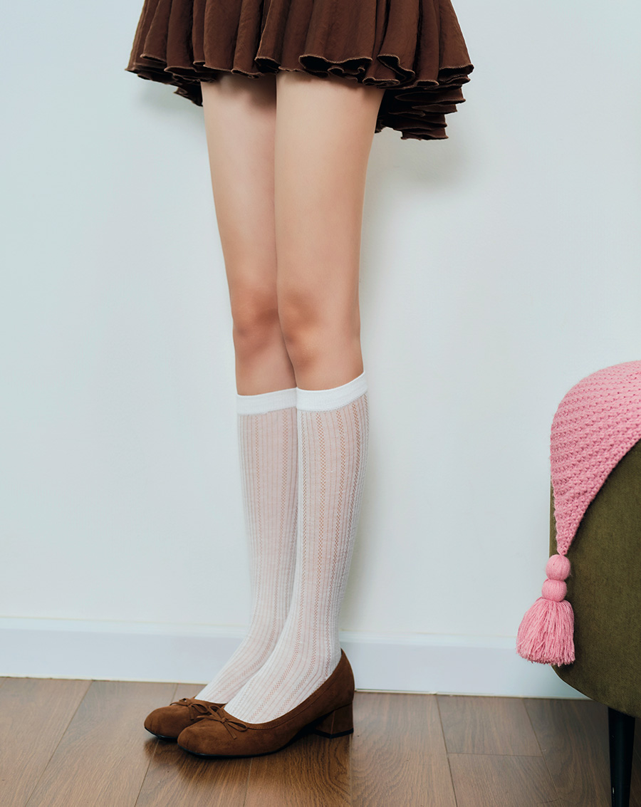 Giày Cao Gót Mũi Vuông Phối Nơ - Image 3