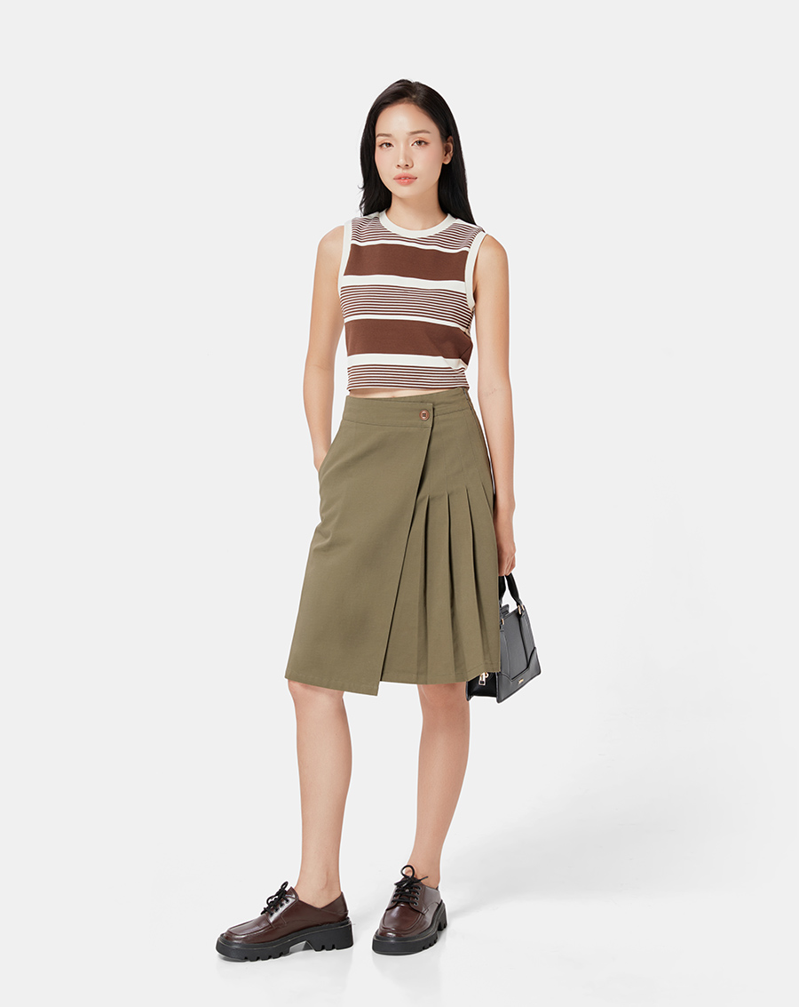Áo Thun Sọc Form Ngắn Sát Nách - Image 2