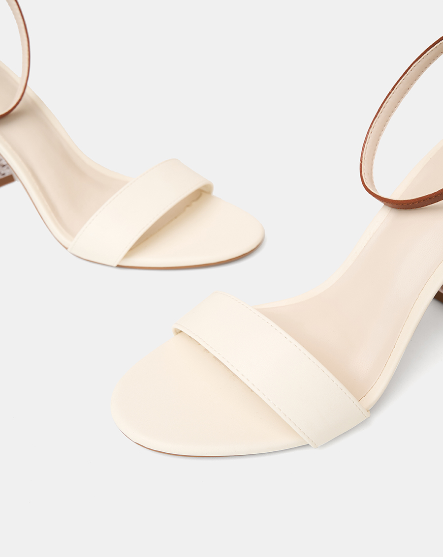 Giày Sandal Gót Trụ Quai Cổ Chân Phối Quai Ngang - Image 4