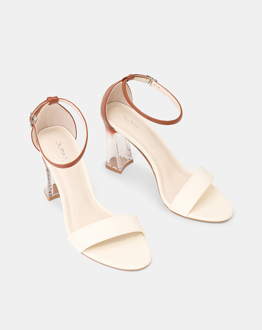 Giày Sandal Gót Trụ Quai Cổ Chân Phối Quai Ngang - Image 7