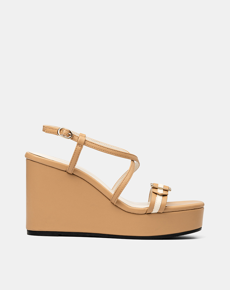 Giày Sandal Đế Xuồng Quai Sọc - Image 1