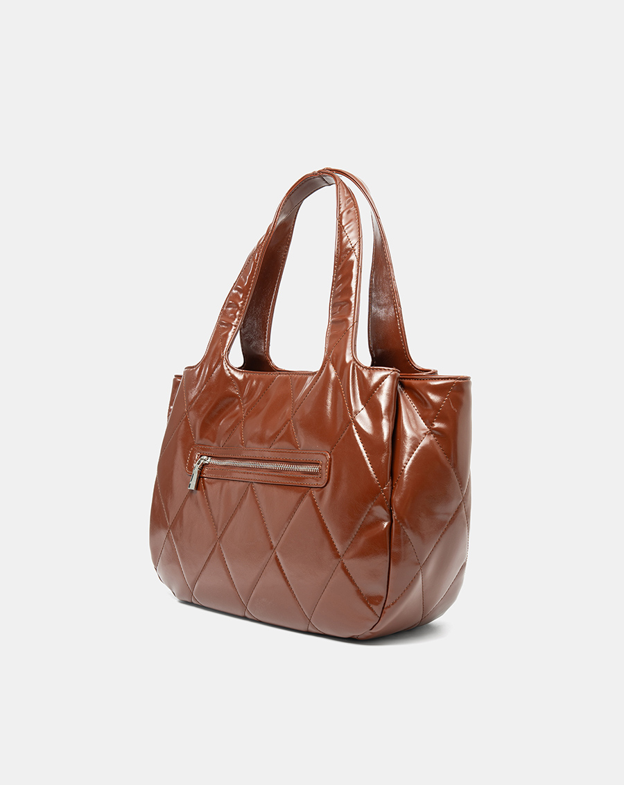 Túi Xách Lớn Tote Bag Chần Bông Hoạ Tiết Quả Trám - Image 5