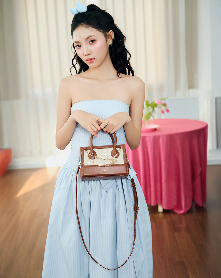 Túi Xách Nhỏ Top Handle Trang Trí Chain - Image 2