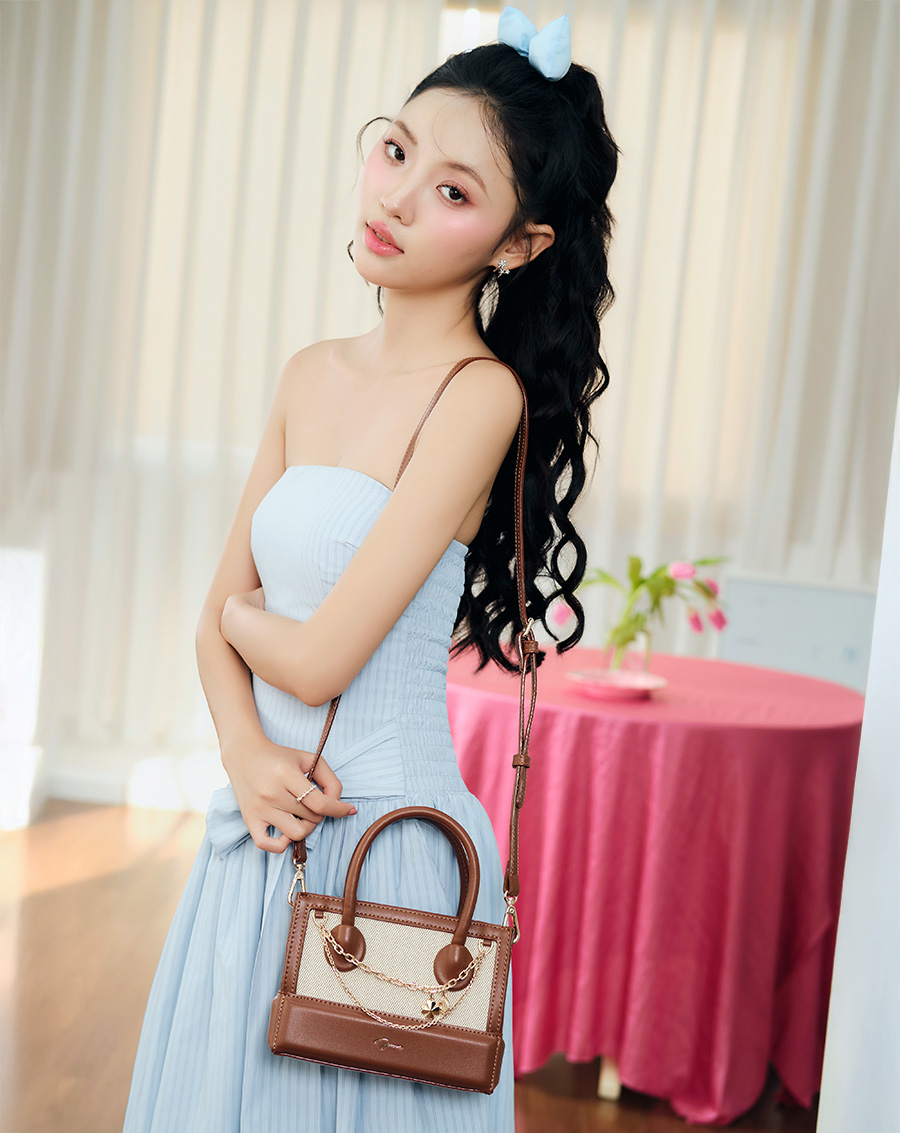 Túi Xách Nhỏ Top Handle Trang Trí Chain - Image 3