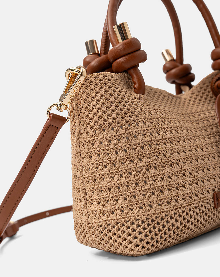 Túi Xách Nhỏ Vải Dệt Phối Charm - Image 3