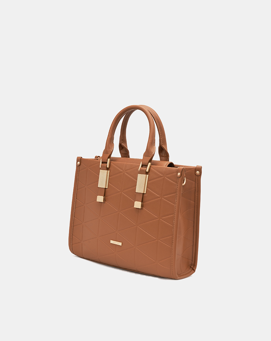 Túi Xách Trung Tote Dập Hoạ Tiết Trang Trí - Image 5