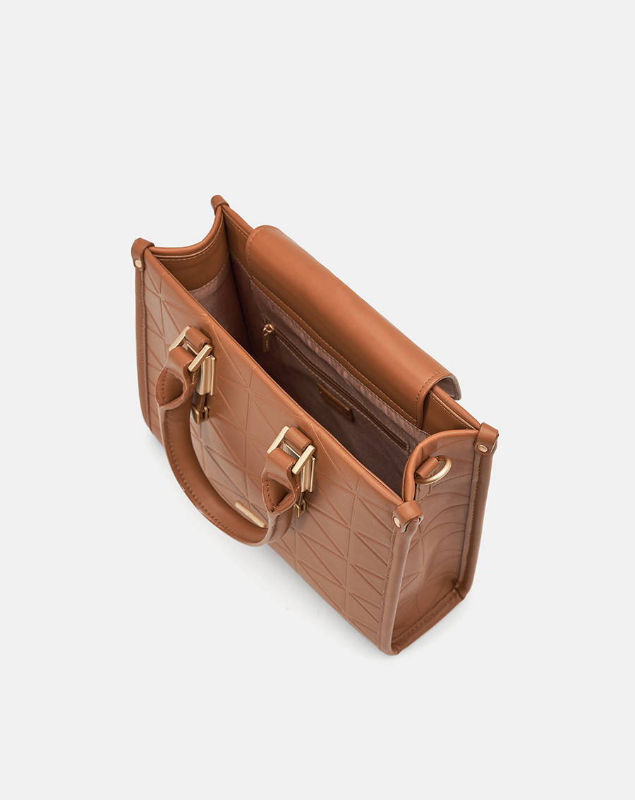 Túi Xách Trung Tote Dập Hoạ Tiết Trang Trí - Image 7