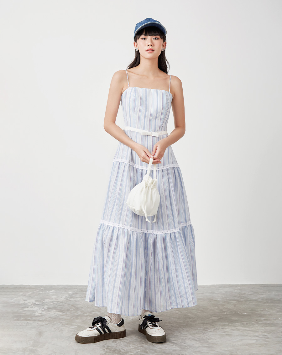 Đầm maxi 2 dây phối ren - Image 1