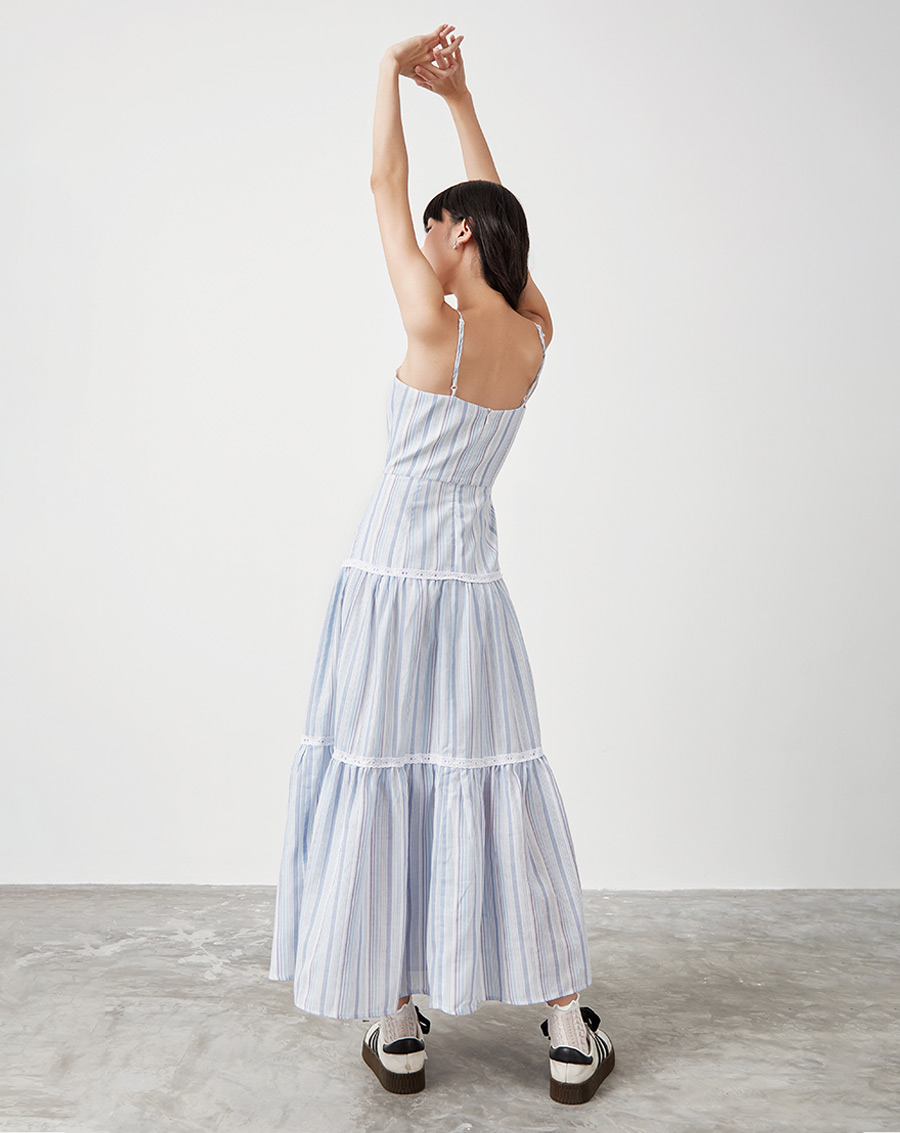 Đầm maxi 2 dây phối ren - Image 5