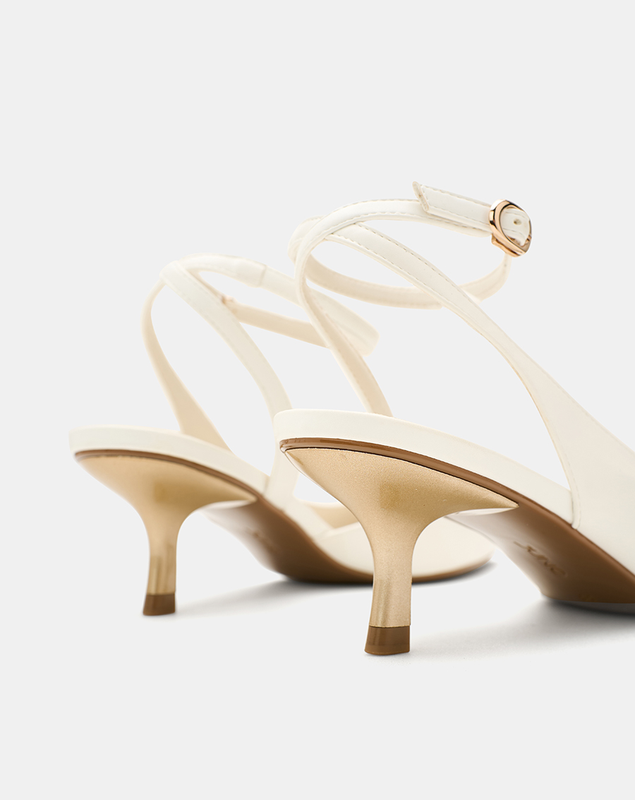 Giày Cao Gót Pump Hở Gót Quai Cổ Chân - Image 4