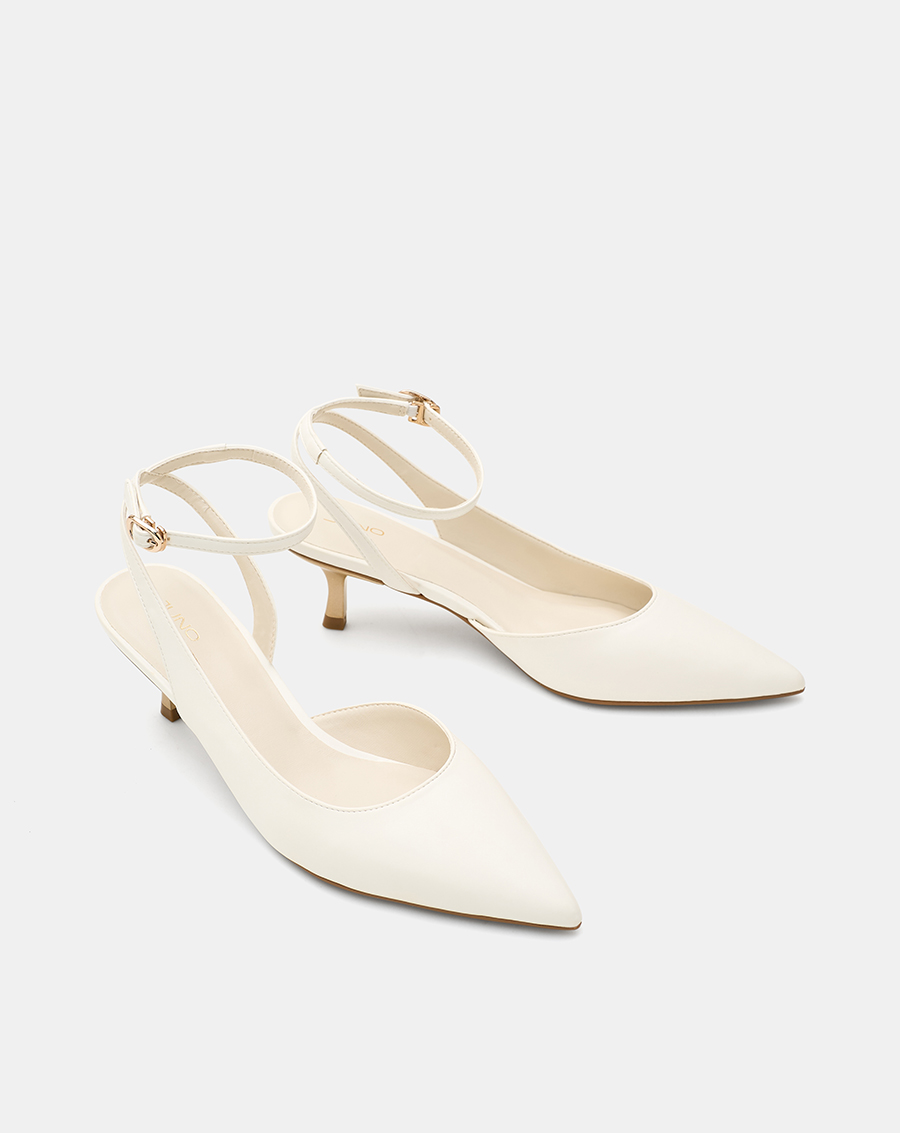 Giày Cao Gót Pump Hở Gót Quai Cổ Chân - Image 7