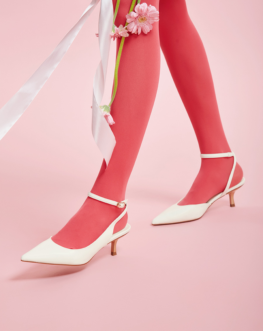 Giày Cao Gót Pump Hở Gót Quai Cổ Chân - Image 2