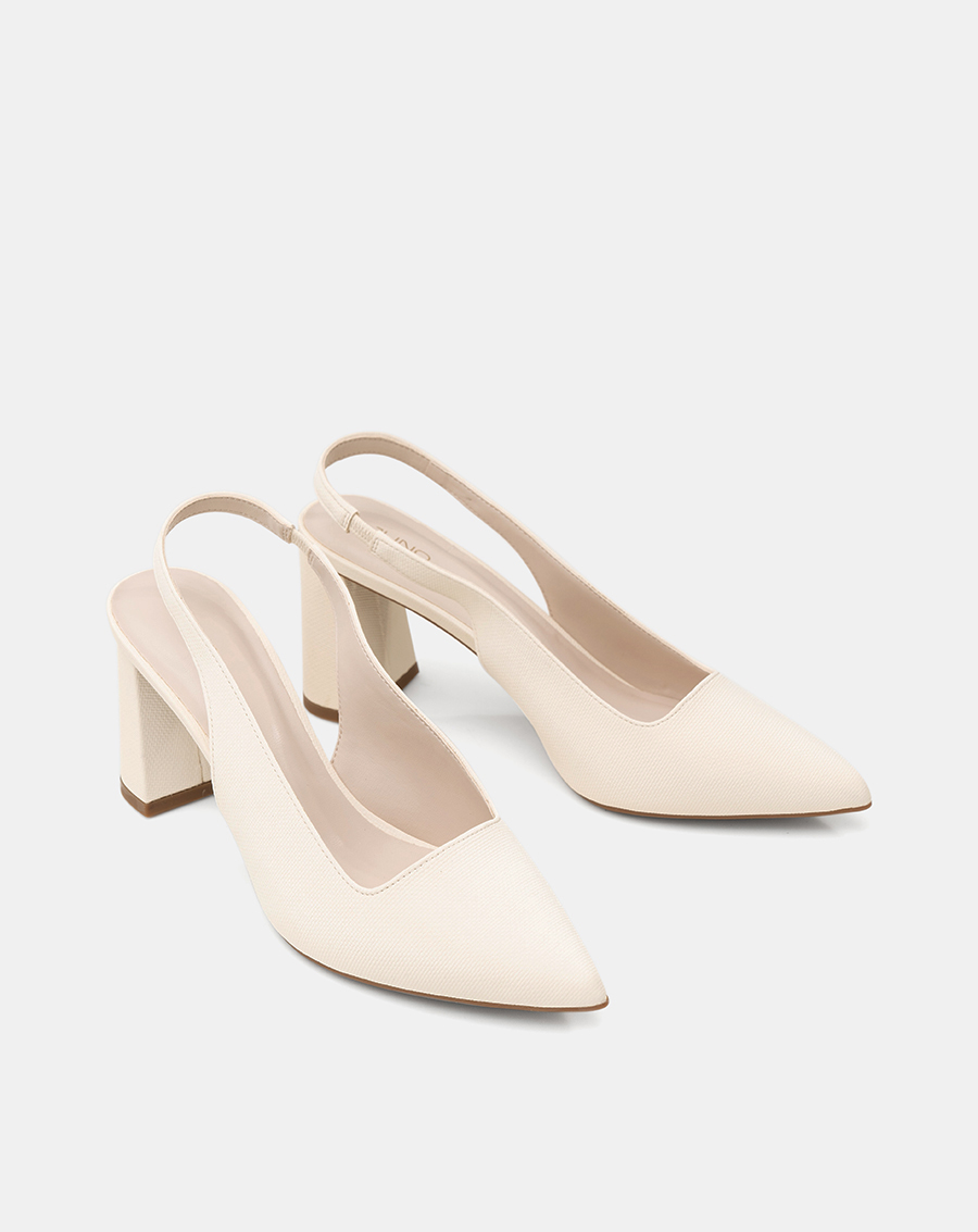 Giày Cao Gót Slingback Gót Trụ - Image 7
