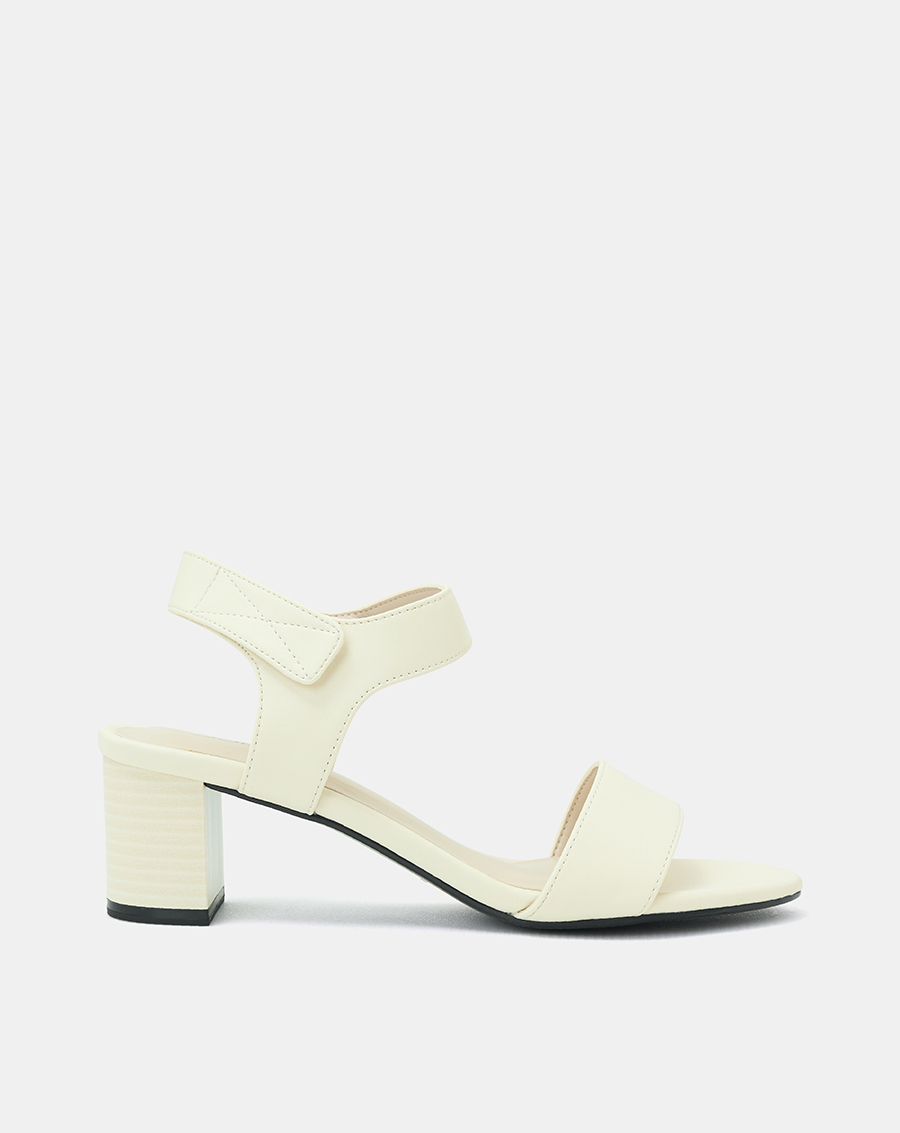 Giày Sandal Gót Vuông Quai Xé Dán