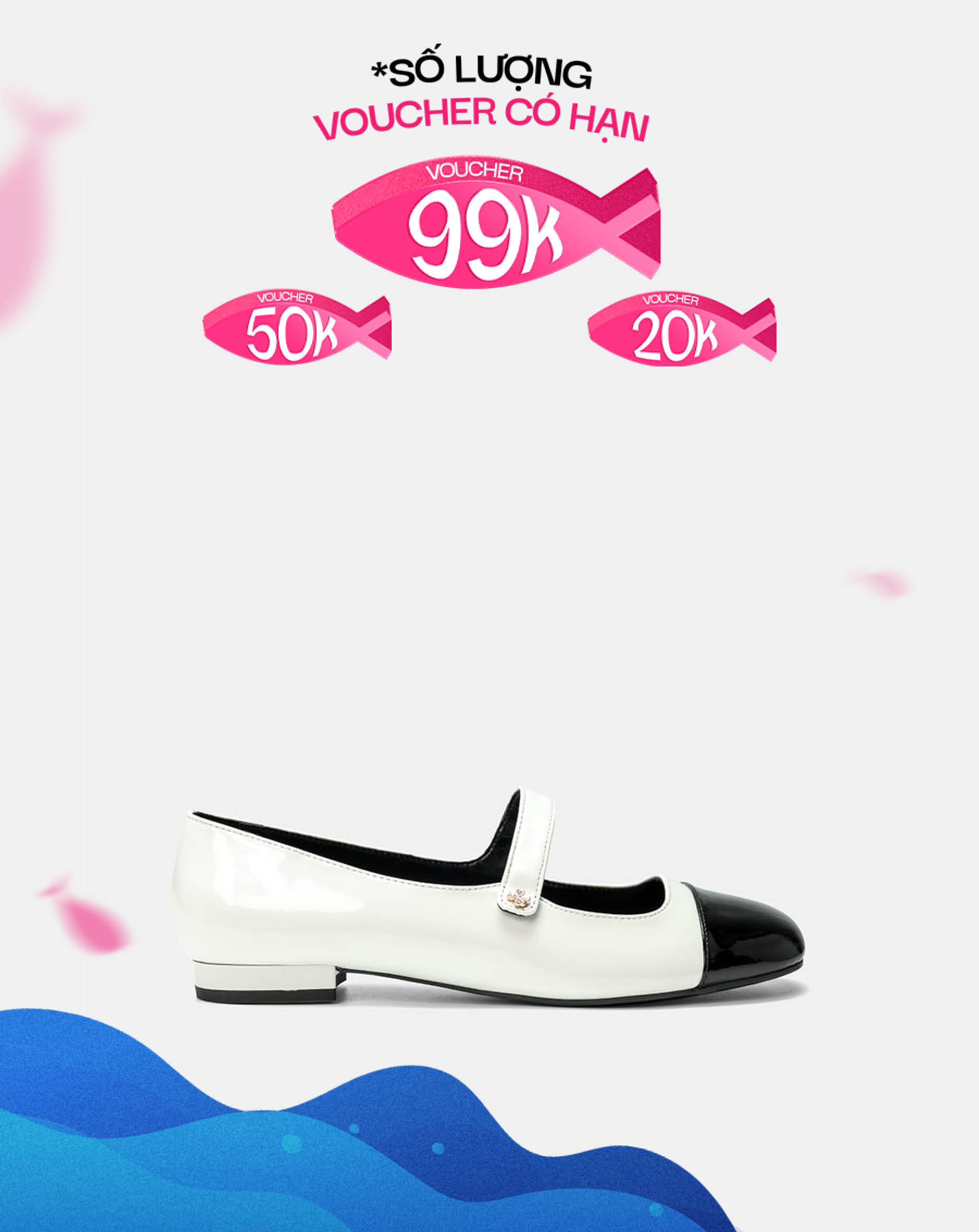 Giày Búp Bê Búp Bê Phối Toe Cap