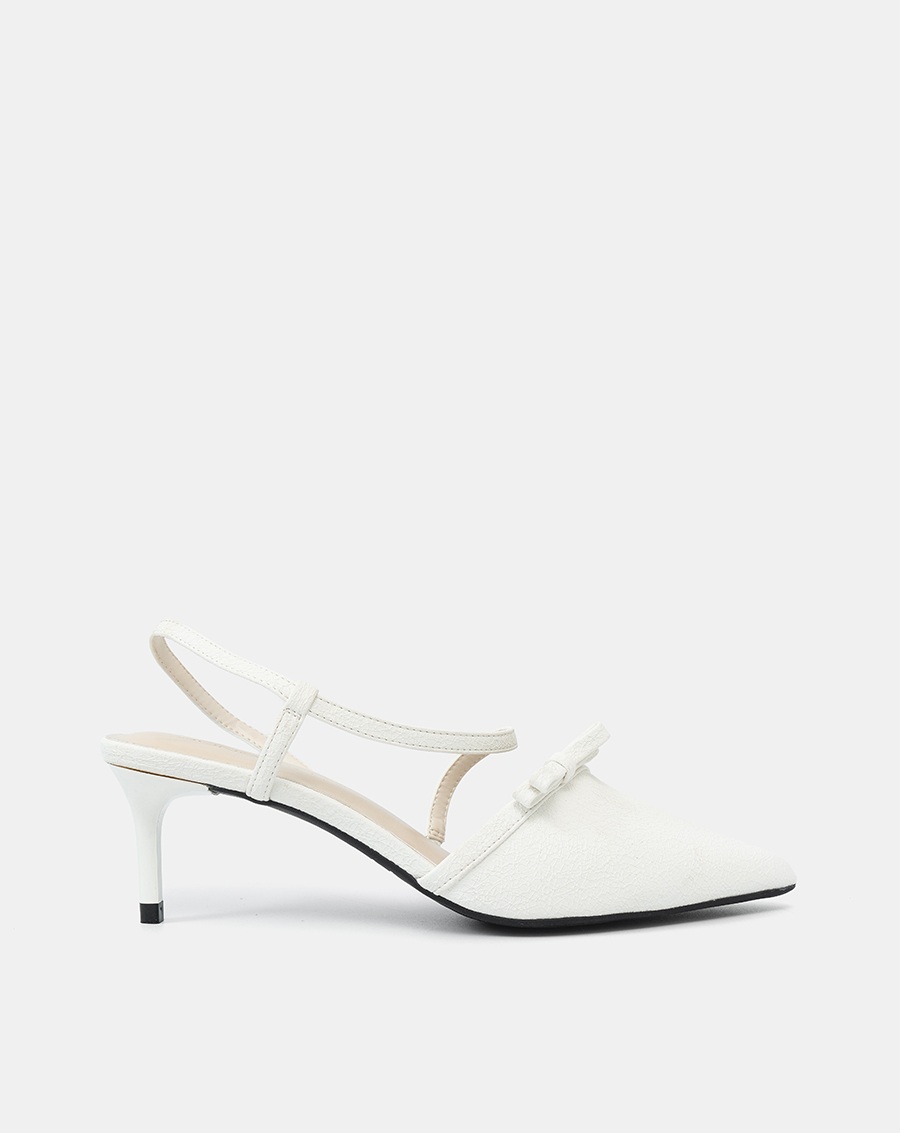Giày Cao Gót Slingback Phối Nơ Trang Trí - Image 1